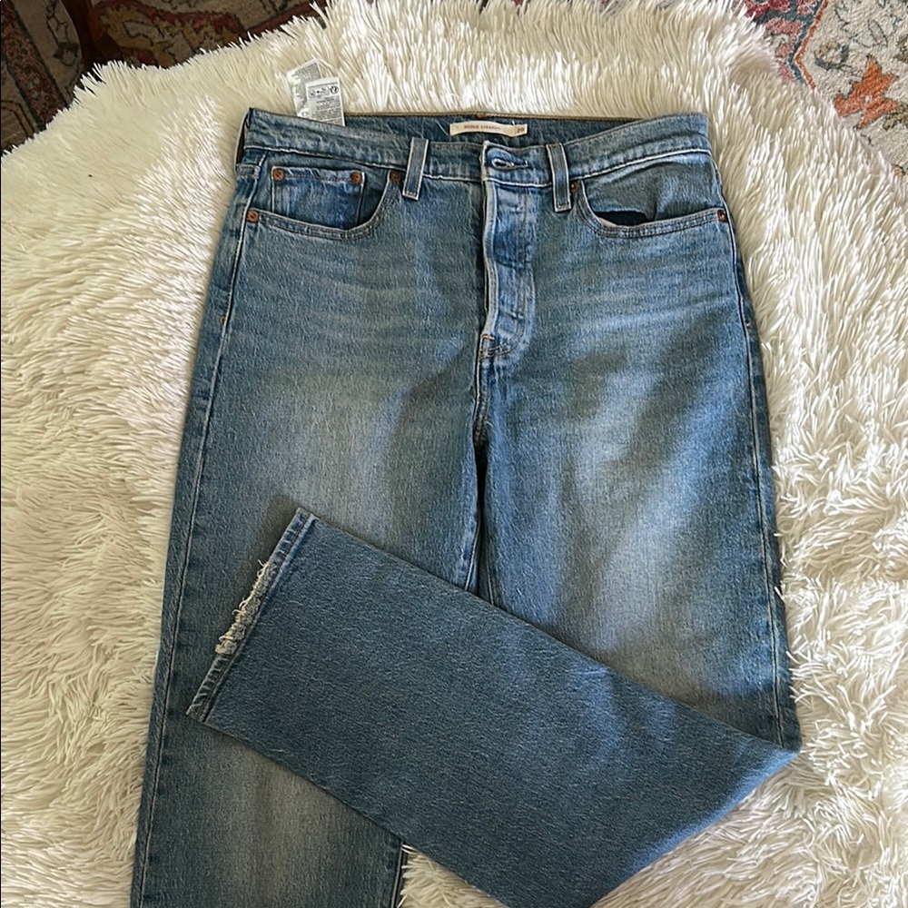 Levi's Blue Straight Leg Jeans with Vintage Appeal